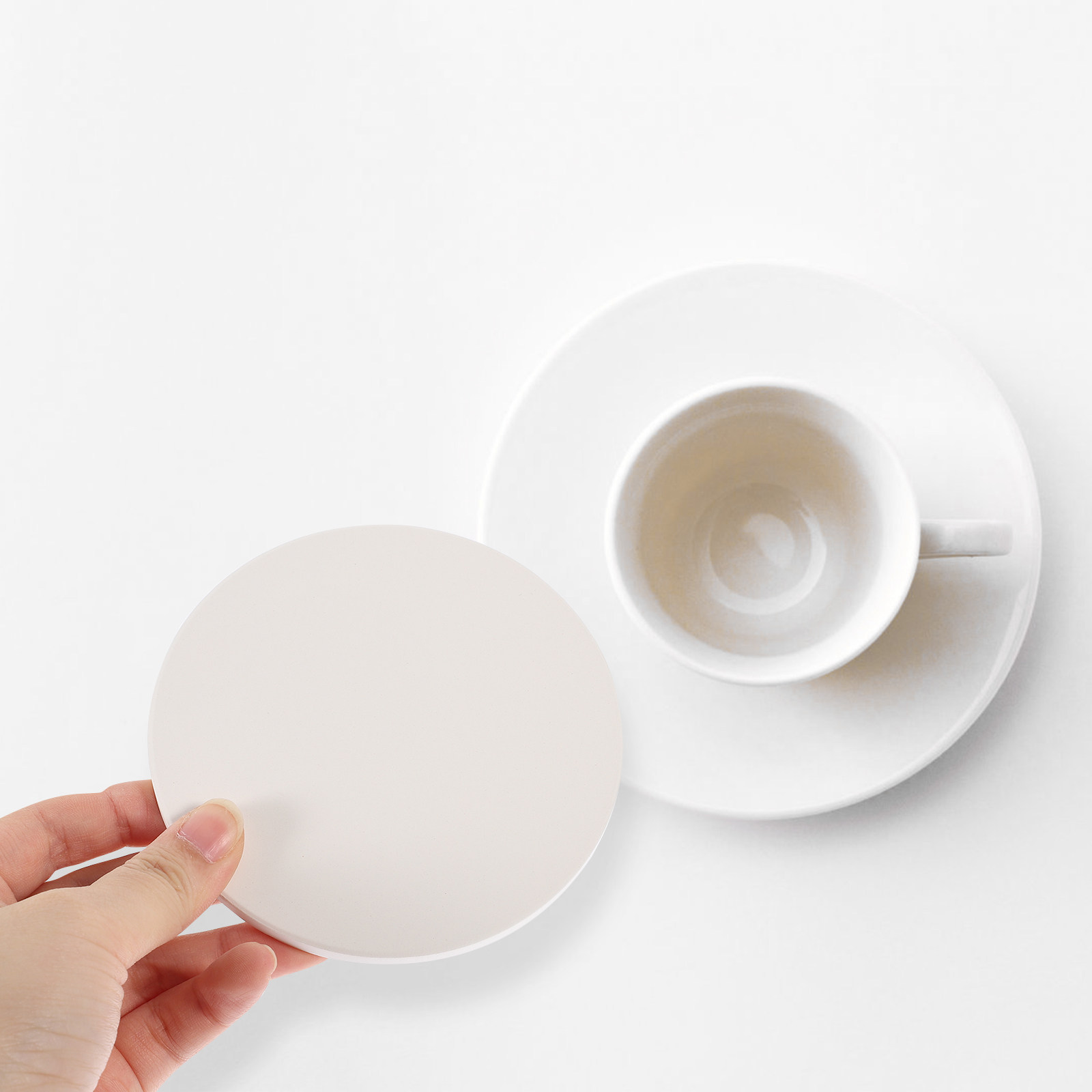 Coaster Sublimation Blank - 10 قطع من قواعد الأكواب الخزفية