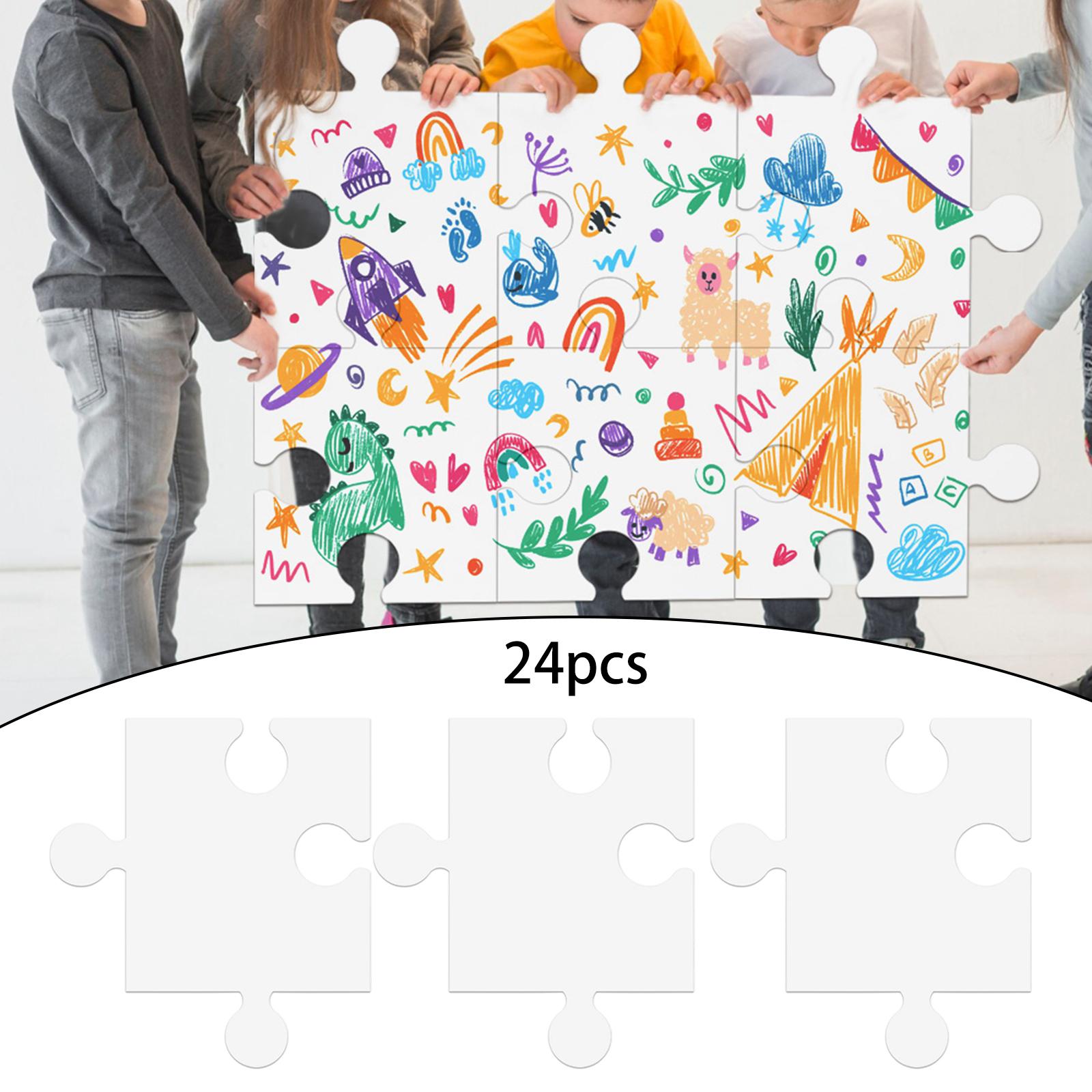Puzzle Blank White - ألغاز فارغة للأطفال والكبار، مناسبة لمشاريع