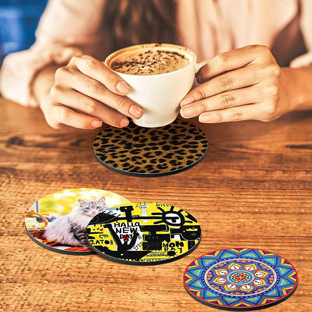 50 قطعة من قواعد الأكواب الدائ - مراجعة Coaster Sublimation Blank وسعره
