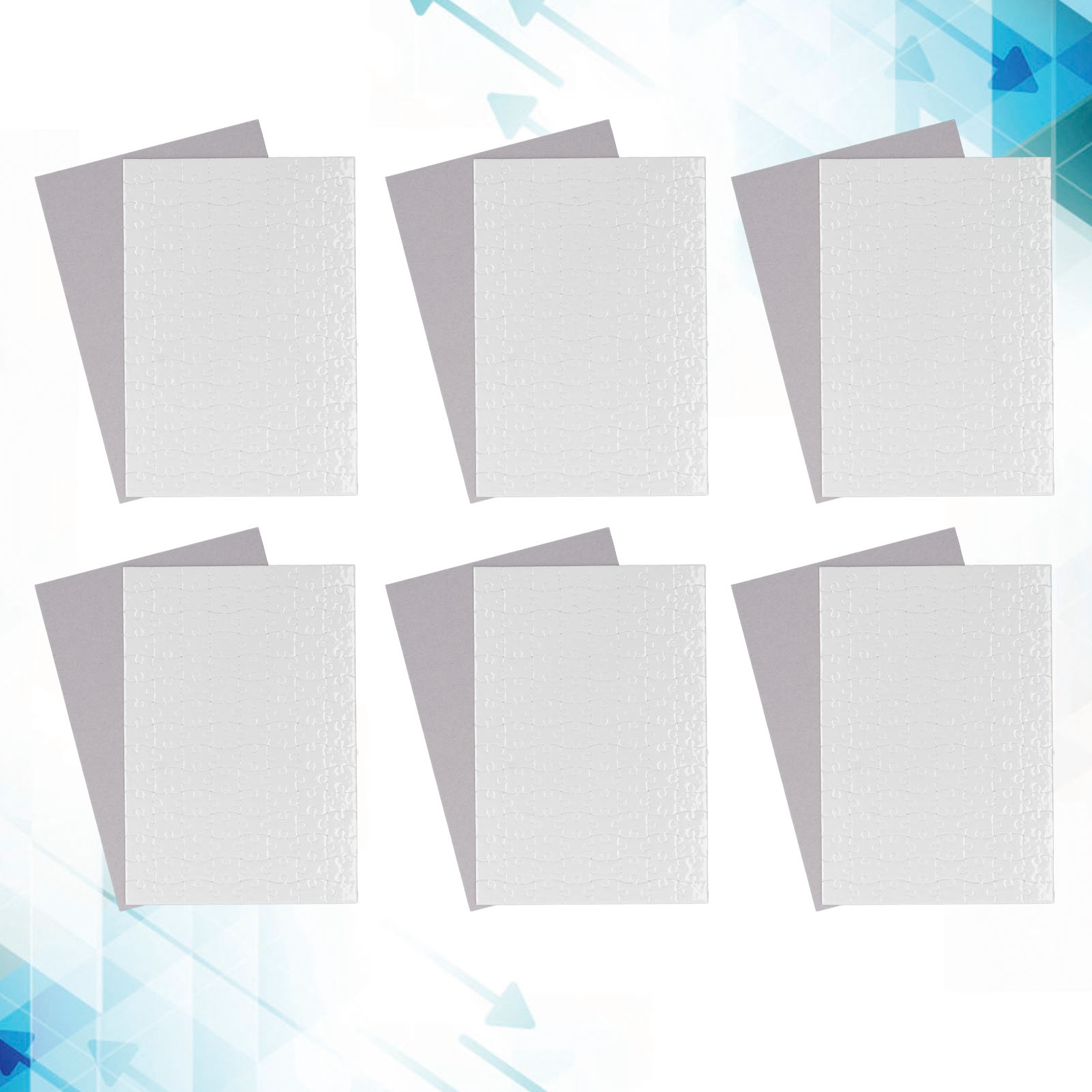 مجموعة 10 قطع من ألغاز الطباعة - مراجعة Puzzle Blank White وسعره